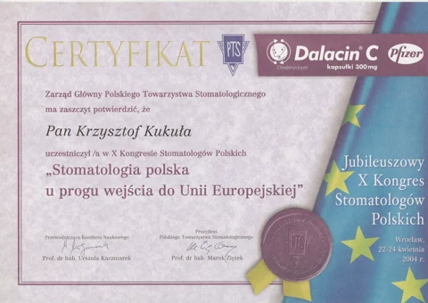 Dokument potwierdzający kwalifikacje zespołu Dr Kukuła